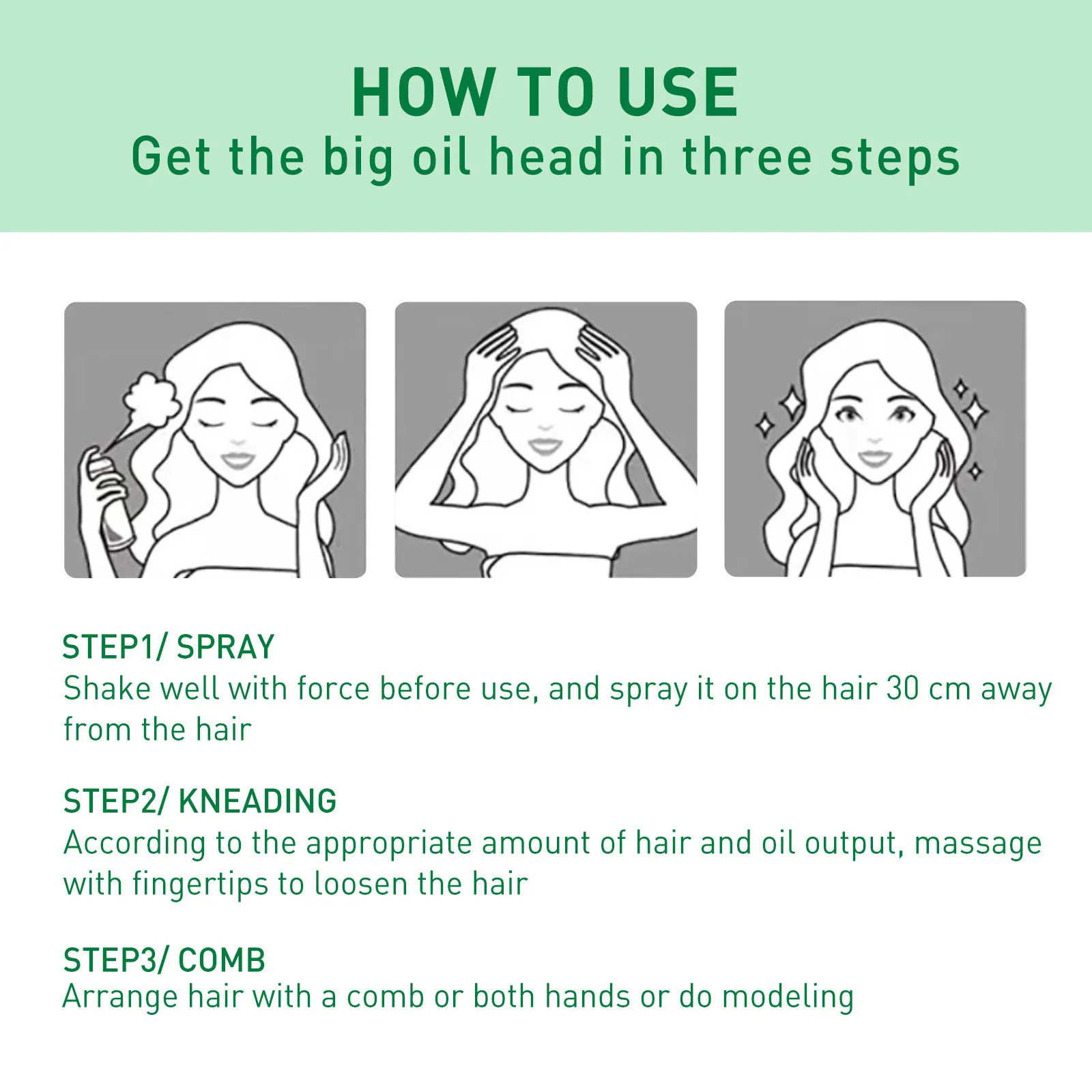 Hair Fluffy Spray Volumizing No Wash Oil Control Styling Gel Thickness Shaping Non-greasy Refreshing Moisturize Hair Hold Spray