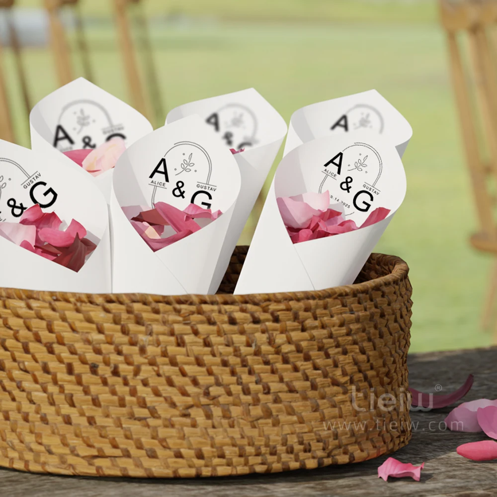 Wedding Confetti Cones Customizable for Celebrations Decoration