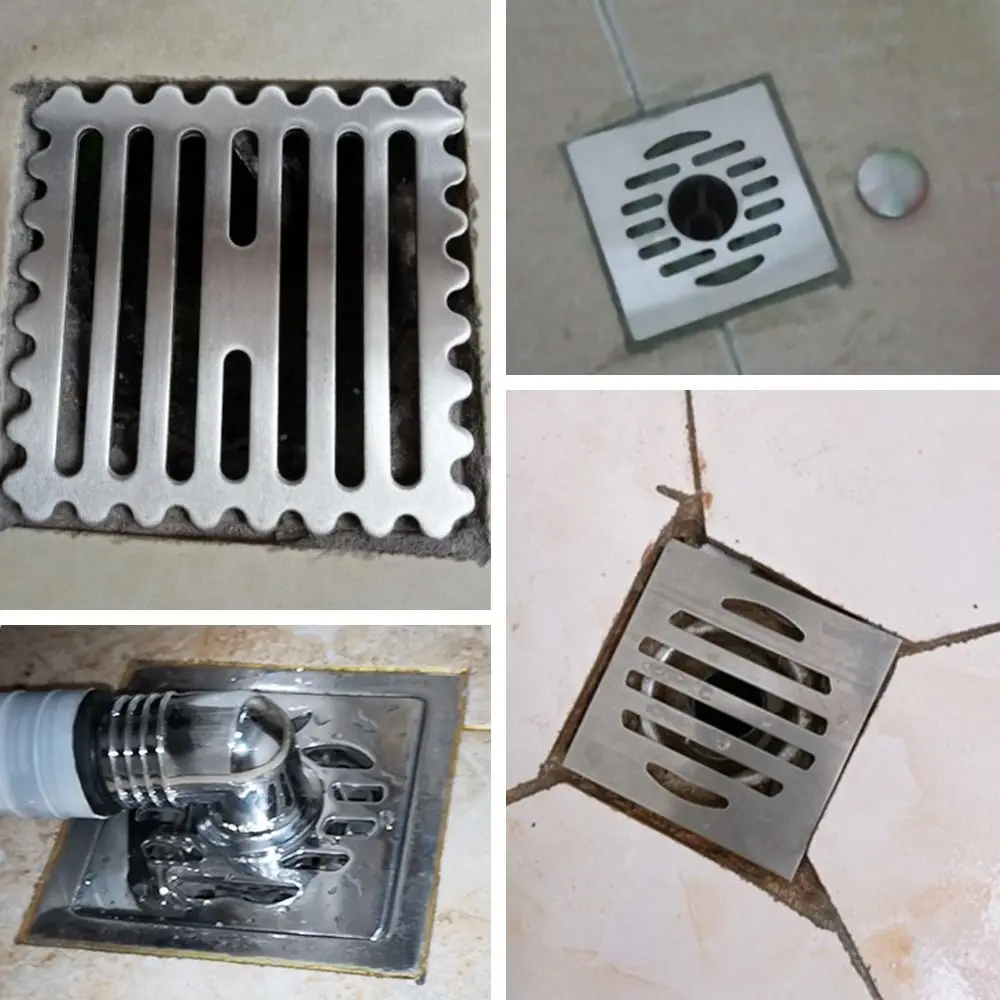 Stainless Steel Floor Drain Cover Filter Hair Catcher Stopper Bathroom Hardware