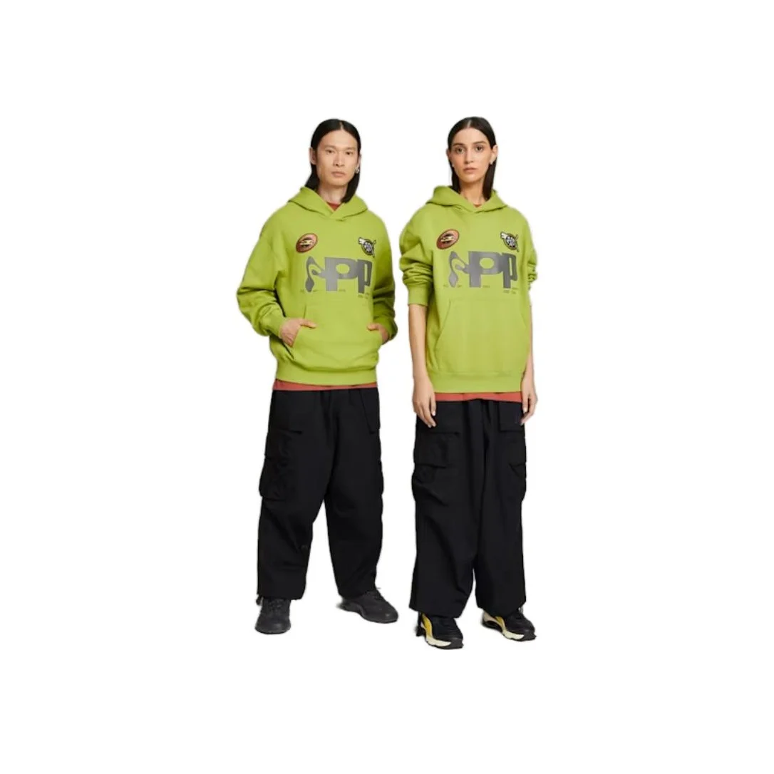 PUMA X PERKS AND MINI 스웨트셔츠 여성용 그린 애플 후드 모데레이트 기타 622677-78