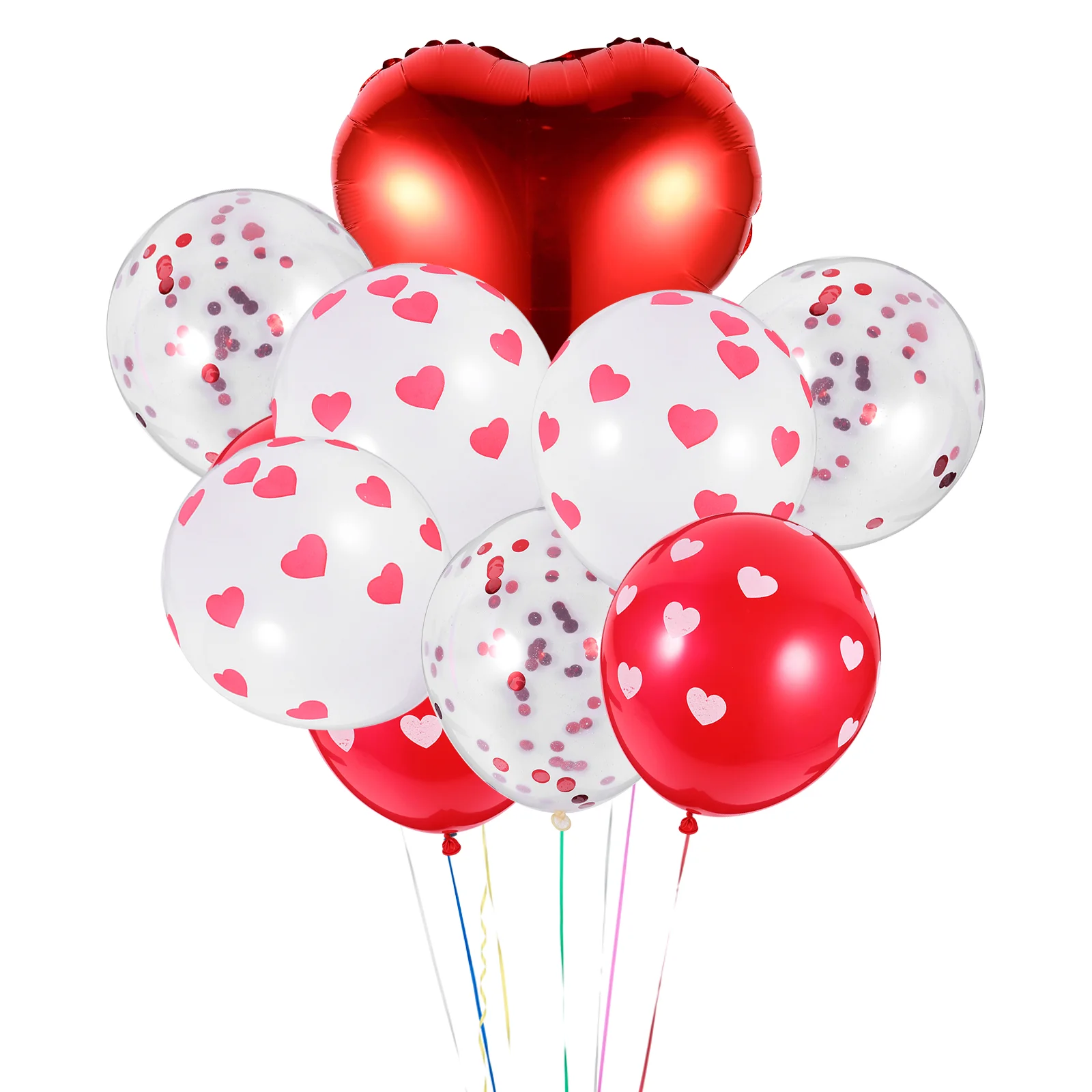 

10 Pcs Decor Love Print Balloon Heart Theme Decoration Romantic Balloons Decorate Valentine's Day Festival