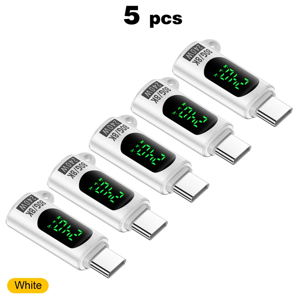 Ultra-Fast USB4 40Gbps Adapter with Digital Display – 240W 8K Type C OTG Connector