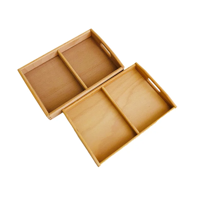 Wooden Montessori Tray Unfinished Rectangular Shape with Handle for Crafts  Serving Home Decor Dinner Snacks Art - AliExpress