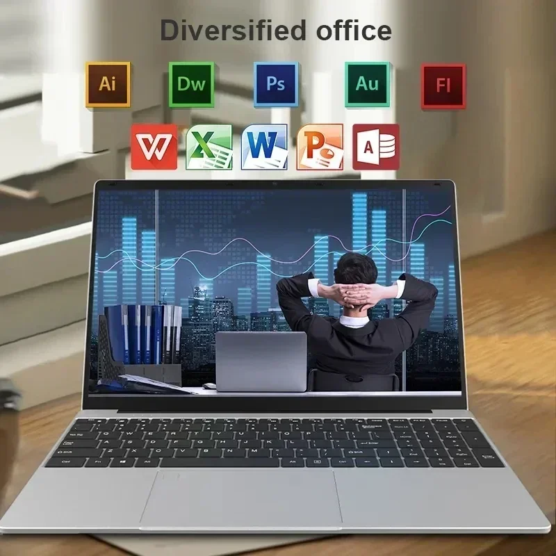 Notebook 15.6 Pollici Laptop Windows 11 10 Pro 1920*1080 Laptop Intel Portatile Economico Ddr4 32G Ram 256Gb/512Gb/1Tb/2Tb Ssd Porta Hdmi