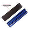 Blue Magnetic Sockets Storage Rack 1/4In 3/8In 1/2In Plastic Socket Display Holder Kit Professional Metric Tools Organizer 5