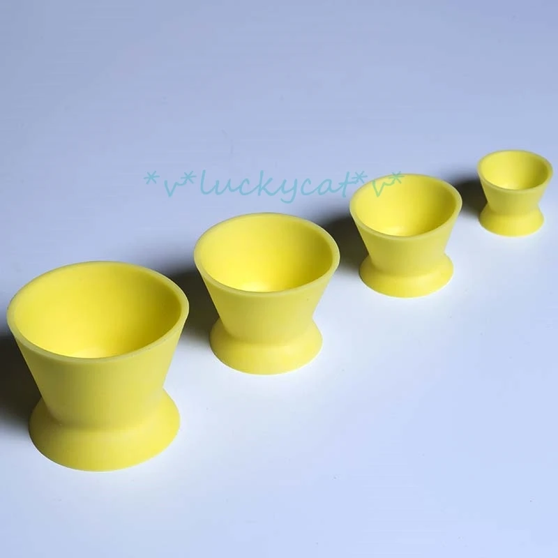 4 Pcs New Dental Lab Silicone Mixing Bowl Cup Silicone Mixing Bowl Cup