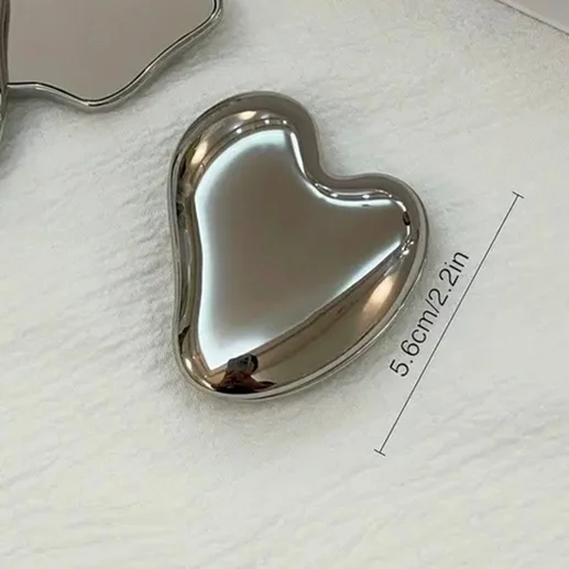〔DD329〕Heart Shape Makeup Mirror Girl Cute Small Mirror Portable Student Rotating Mirror Cosmetic Beauty Tools Handheld