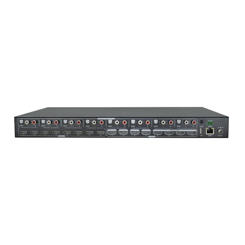 

4K HDMI Matrix 8x8 Audio Matrix 8 in 8 out Separation port Switching 4K60Hz RS232,Button Control with Remote Control