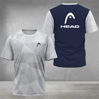 T-shirt d'été respirant pour hommes, maillot de Badminton en plein air, Tennis de Table, col rond, manches courtes, haut ample, nouveaux vêtements d'alpinisme 5