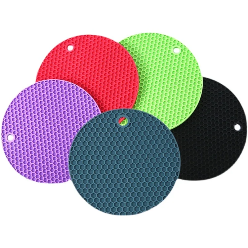 round Silicone Honeycomb Coaster Heat Proof Mat Dining Table Scald Preventing Met Coffee Cup Mat Coasters AntiScald TablewareMat