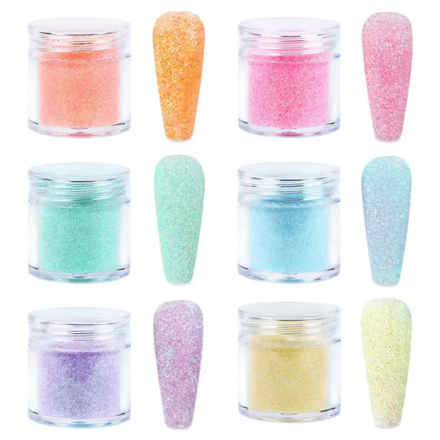 10ml/bottle Nails Art Glitter Candy Sugar Powder Acrylic Carving Powder 3D Sculpture Manicure PET Nail Carving