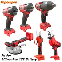 Fit For Milwaukee 18V Battery Electric Wrench  Screwdriver Cordless Pruning Shears Reciprocating Saw Tiles Laying Machine 1