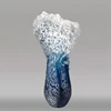 Sea Wave Vase, Wavy Vase Resin Blue Wavy Vase For Office Living Room Decorations Coffee Shop Decor 30Cm 3