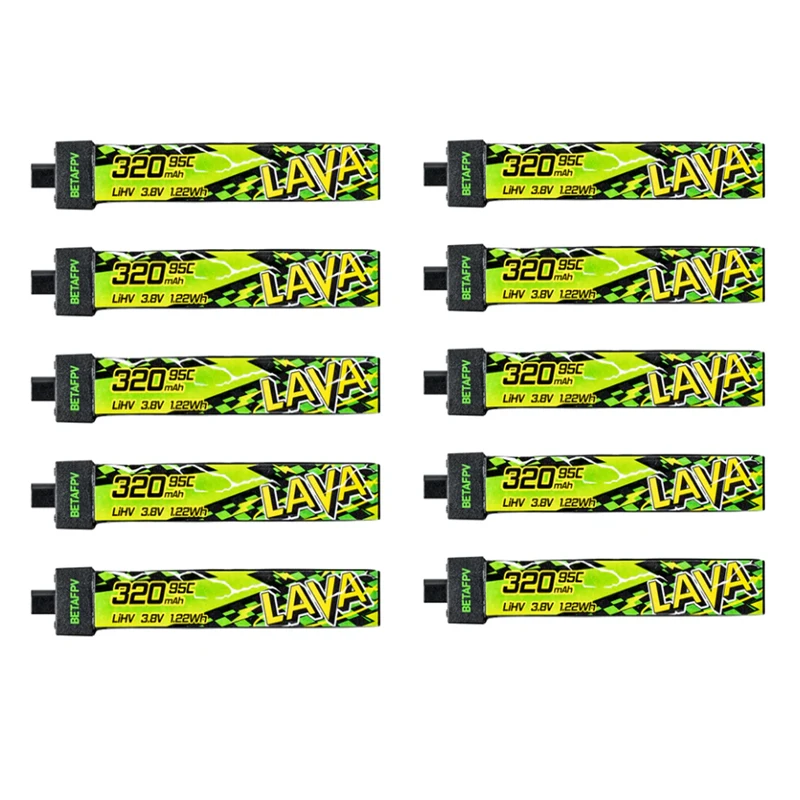 BETAFPV LAVA II 1S 320 мАч 3,8 В 95C Аккумулятор BT2.0 Разъем с зарядным устройством для Air65, Meteor65 Pro, Cetus thumbnail 6