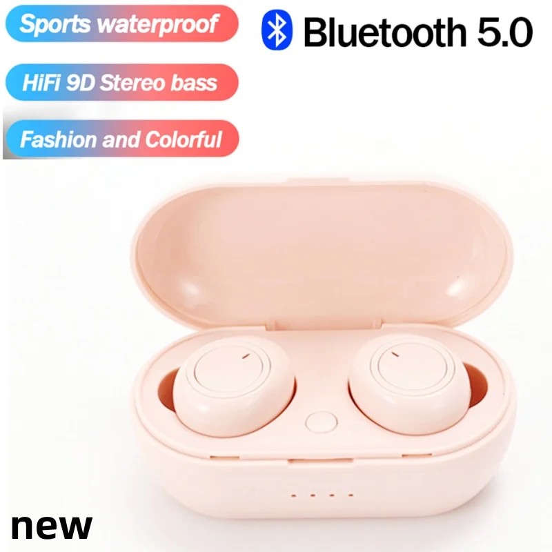 

new Y50 TWS Bluetooth Earphone Wireless Headphone earbuds Stereo Headset Sport Earbuds Microphone macaron PK Y30 E6 A6 E7 2023