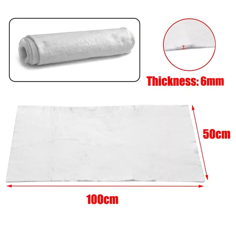 100x50cm  Motorcycle Exhaust Pipe Silence Cotton Fiberglass Needle Felt Fibreglass Silence Packing Car Accessories - Image 5
