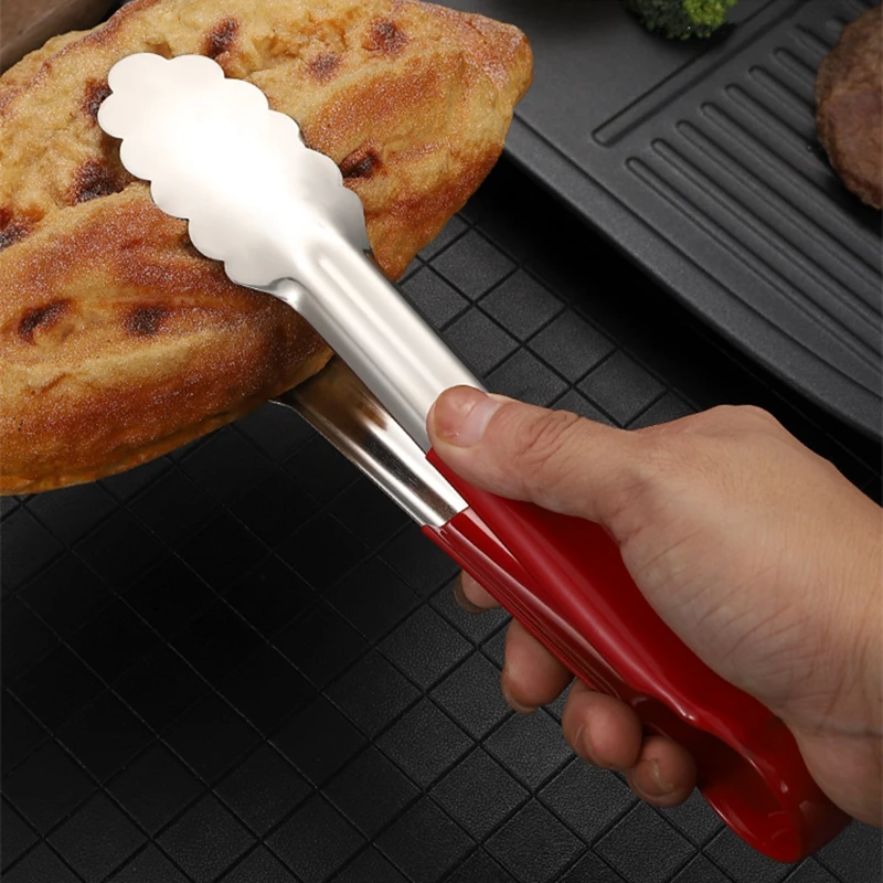 Stainless Steel BBQ Food Tongs Salad Bread Serving Clip Steak Barbecue et Clamp for Home Kitchen Utensils
