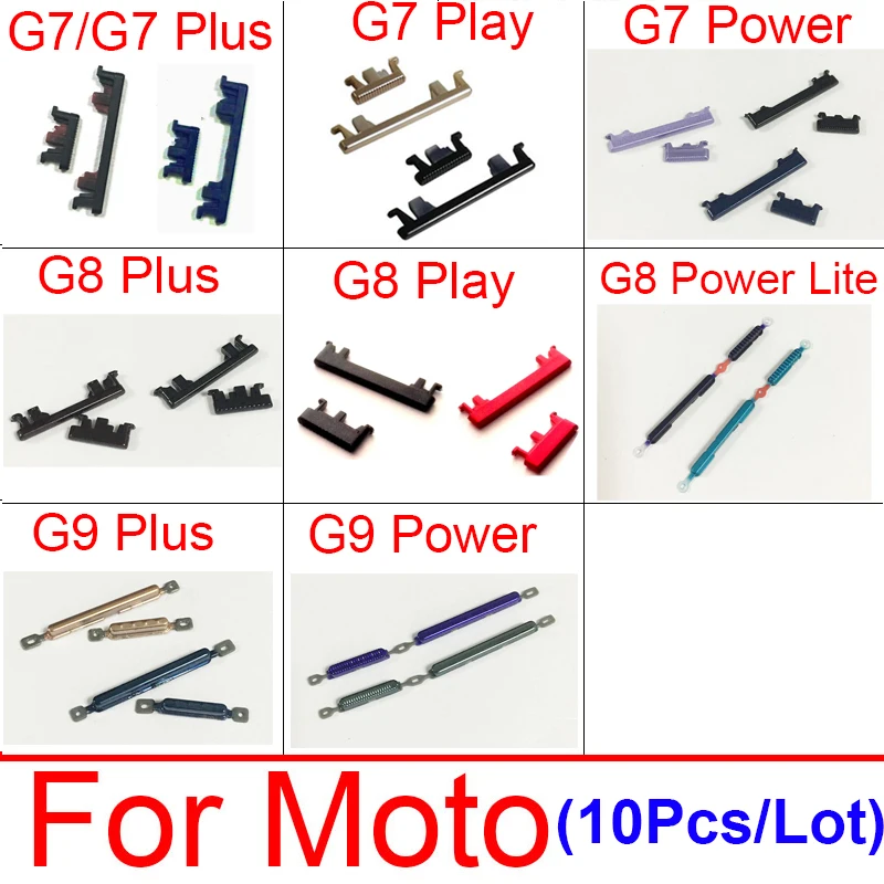 ON OFF Power Button + Volume Up Down Side Key For Motorola Moto G9 G7 ...