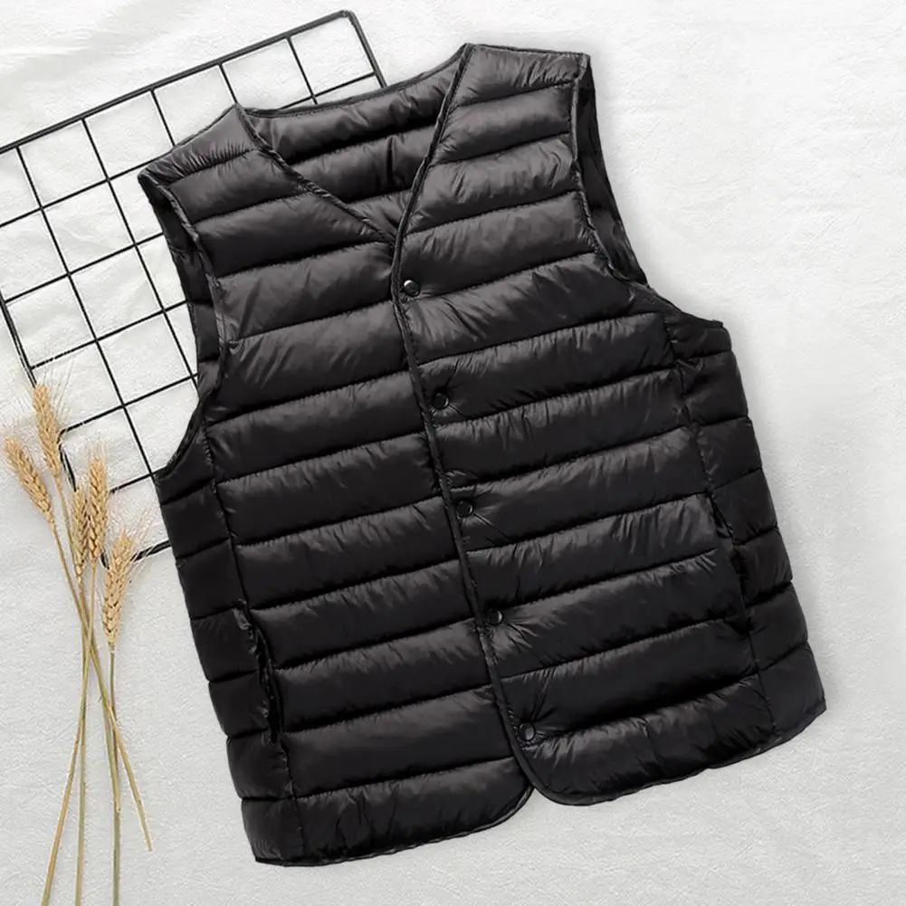 Gilet matelassé homme sans manches épais et chaud avec poches pour pêche en extérieur
