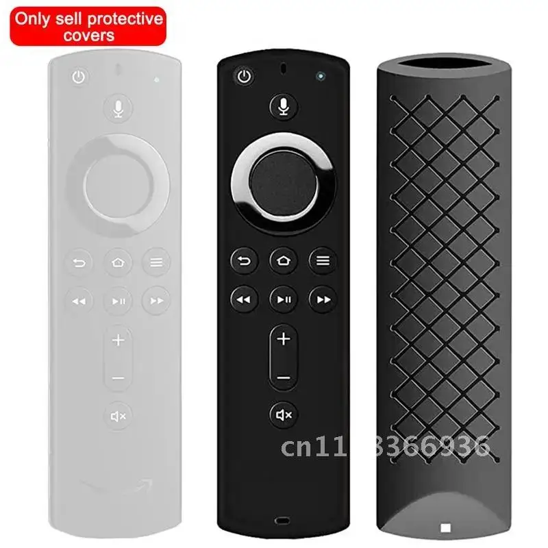 충격 방지 미끄럼 방지 실리콘 스킨 슬리브 보호 케이스 커버, 아마존 파이어 TV 스틱용, 4K 리모컨, 5.9 인치