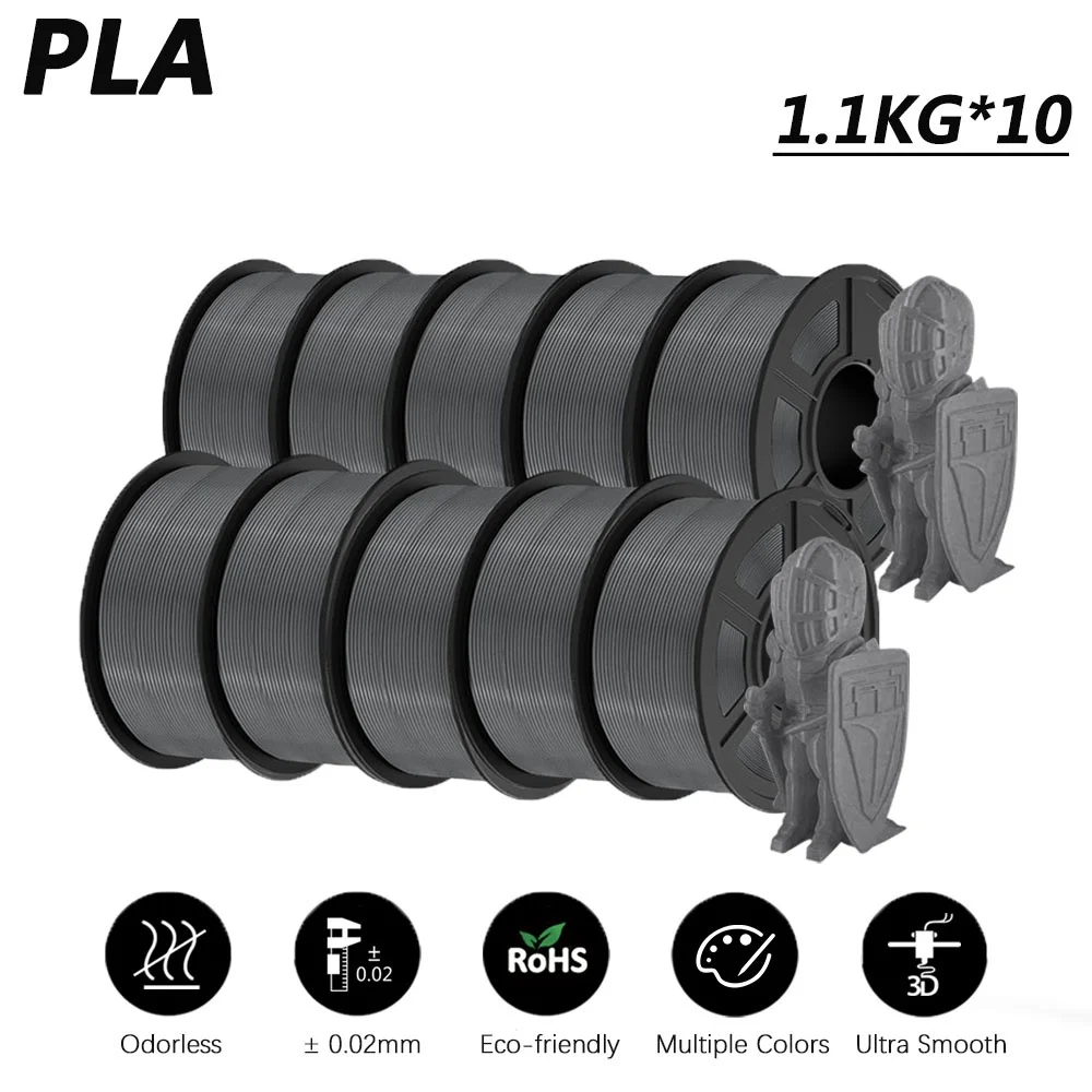thumbnail image 1 of Filamento PLA/PLA Meta/PETG/PLA PLUS/PLA mate para impresora 3D JAYO de 1,75 mm, 10 rollos, materiales de impresión 3D para impresora 3D y bolígrafo 3D, 1 of 5