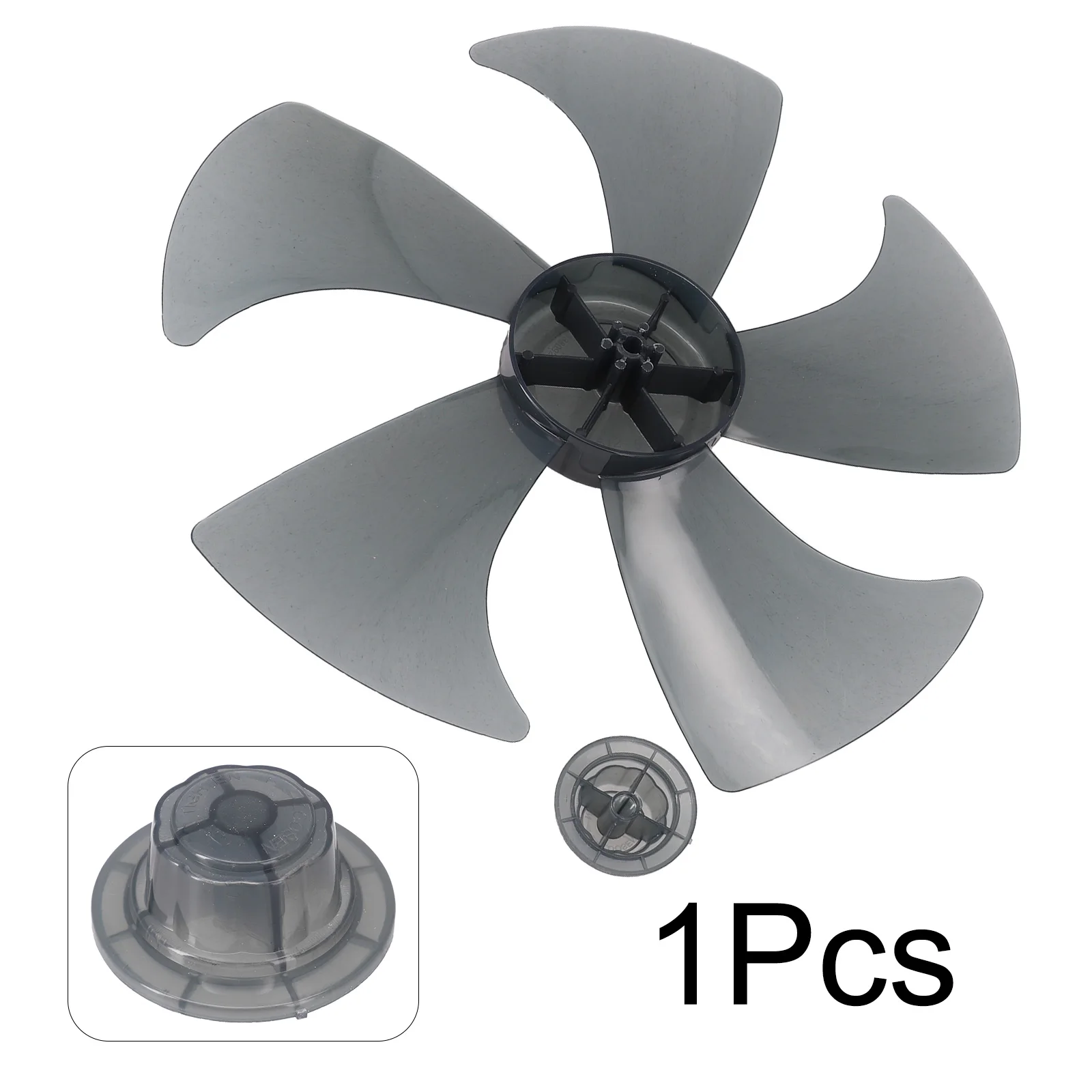 

1pcs 14-inch Plastic Blade Electric Fan Accessories With Nut Cover Five-leaf Blade Design For 355mm Stand Fan Desk Fan Home