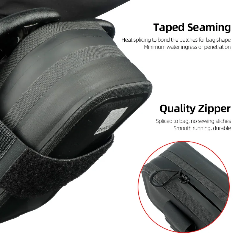 Bicycle Saddle Bag Rear Seat Tube Pannier Tail Pouch Rear Dry Pack 0.5L Capacity bike bag bicycle bag bike accessory bike storage box