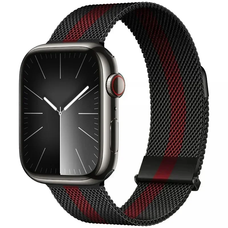 Magnetic Milanese Loop Strap - Elegant Silver Mesh Wristband Bracelet