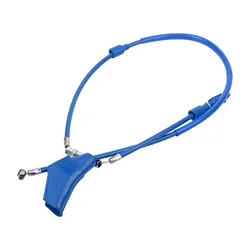 Motorcycle Quick Twist Gas Throttle Handle Grips with Cable - Enhanced Motocross ATV Accessories (B Blue Line)