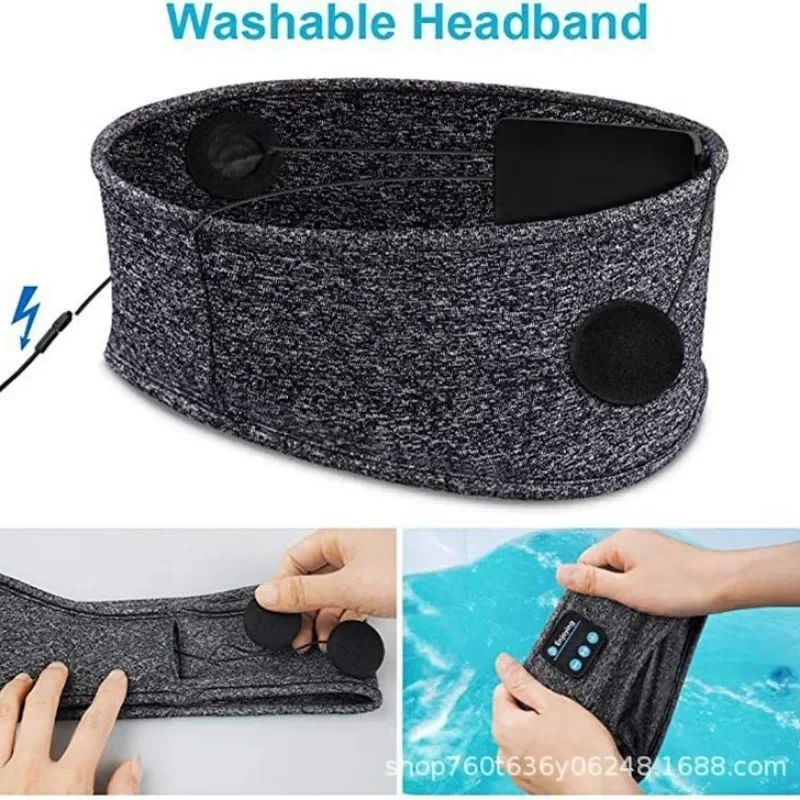 Bluetooth Wireless Headphones Sleep Eye Mask Headset Soft Elastic Comfortable Sports Headband Bluetooth Music Earphone 4