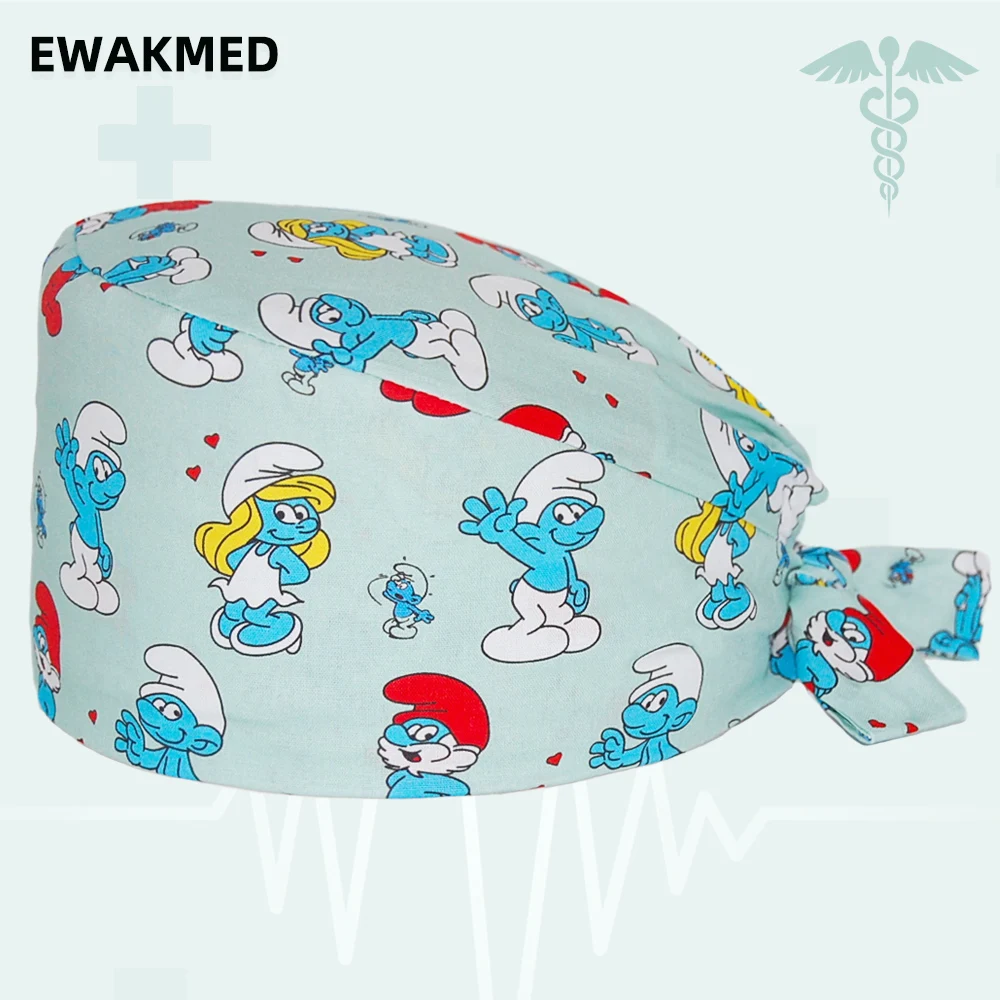 Medical Scrub Hats Unisex Dentistry Pet Medical Scrub Pharmacist Clinic Hat Dentist Lab Cap Nurse Surgical Working Caps Nursing Hats
