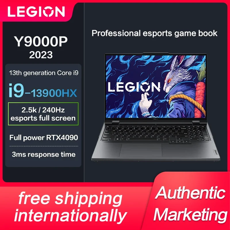 

New Genuine Lenovo Legion Y9000P 2023 Esports Gaming Notebook Computer Laptop I9-13900HX RTX4060/RTX4070/RTX4090 240Hz Win11