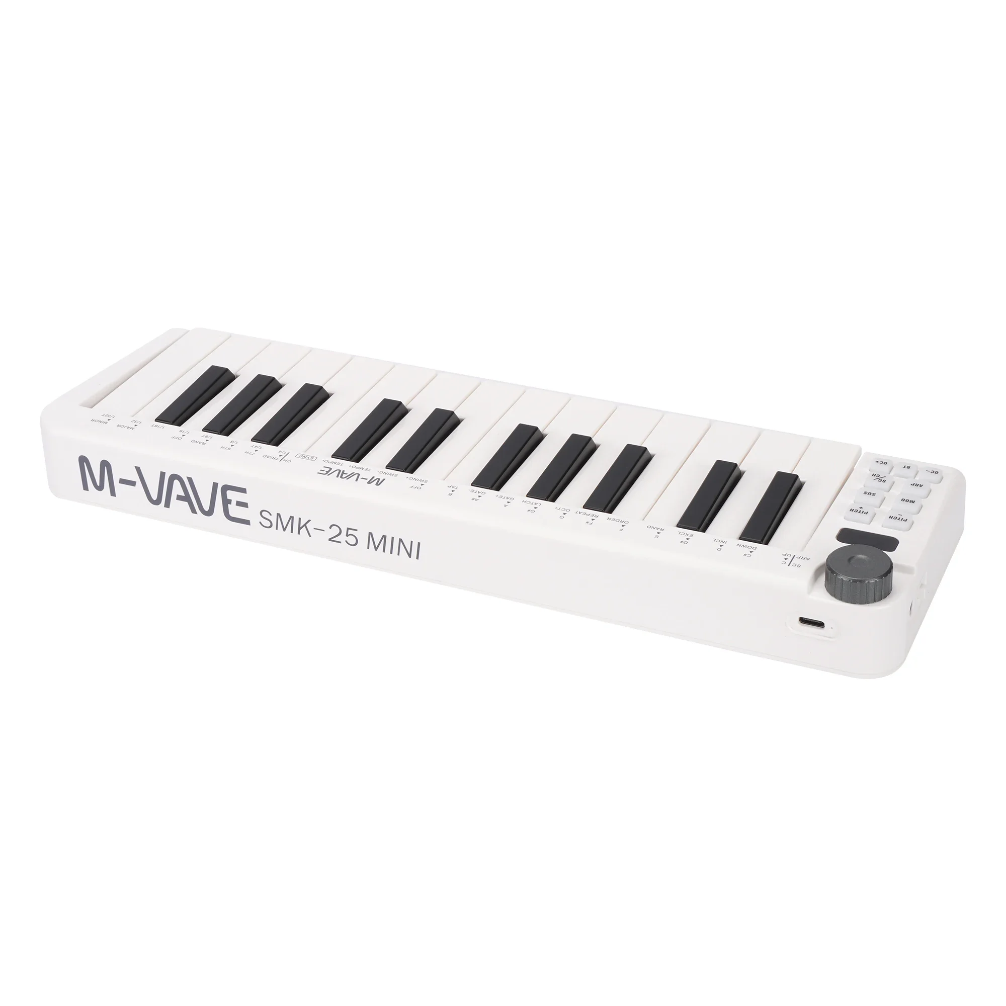 M-VAVE SMK-25 mini MIDI Keyboard Rechargeable 25-Key MIDI Control Keyboard instrument Mini Portable USB Controller