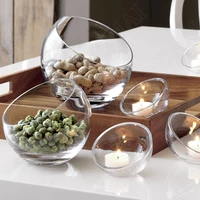 Creativity Glass Storage Jar Transparent Bevel Without Cover Living Room Desktop Snack Organizer Bedroom Jewelry Modern Jars 1