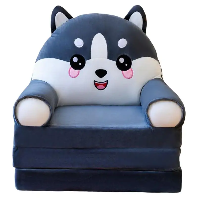 

Kids Couch Fold Out Children's 2 In 1 Open Sofa Kids Fold Out Chair Cartoon Cute Lazy Lying Seat Stool Removable Home Decoration