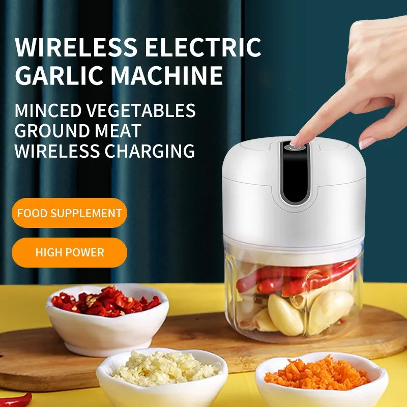 Electric Garlic Masher Portable Chopper Multi Function Meat Grinder Masher Machine Mini Garlic Vegetable Chopper Usb Charging 1