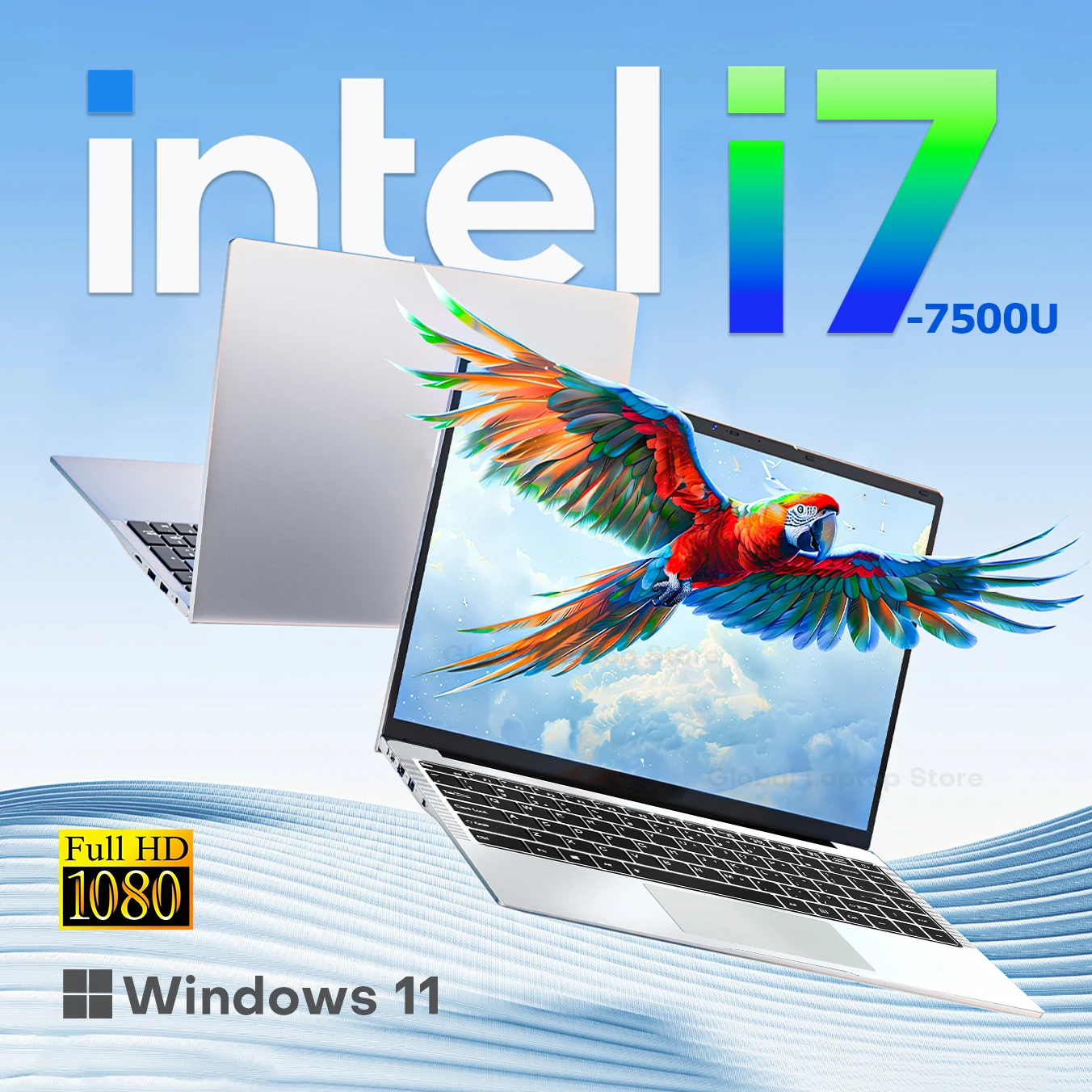 14.1 inch 1080P Windows 11 ProLaptop Computer PC intel Core i7 7500U Laptops 12GB DDR4 1TB 2TB SSD Portable i7 Laptop Notebook