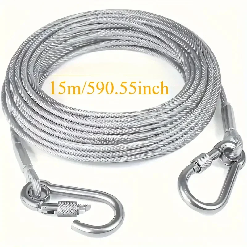 Stainless Steel Clothesline 15m(590in) for clothing drying rope clothes drying line