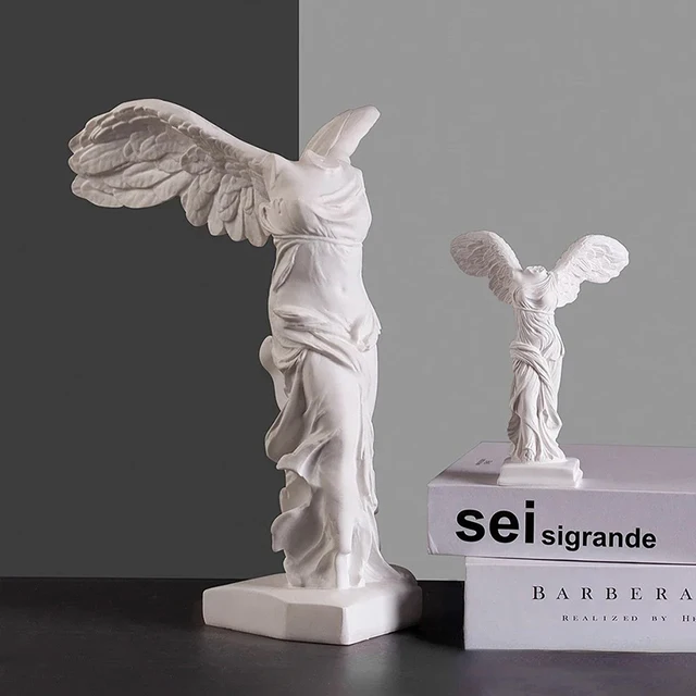 Statue de déesse grecque de la victoire Rick, figurine d'art d'aile d'ange, décoration de bureau à domicile, sculpture en résine, ornement 1