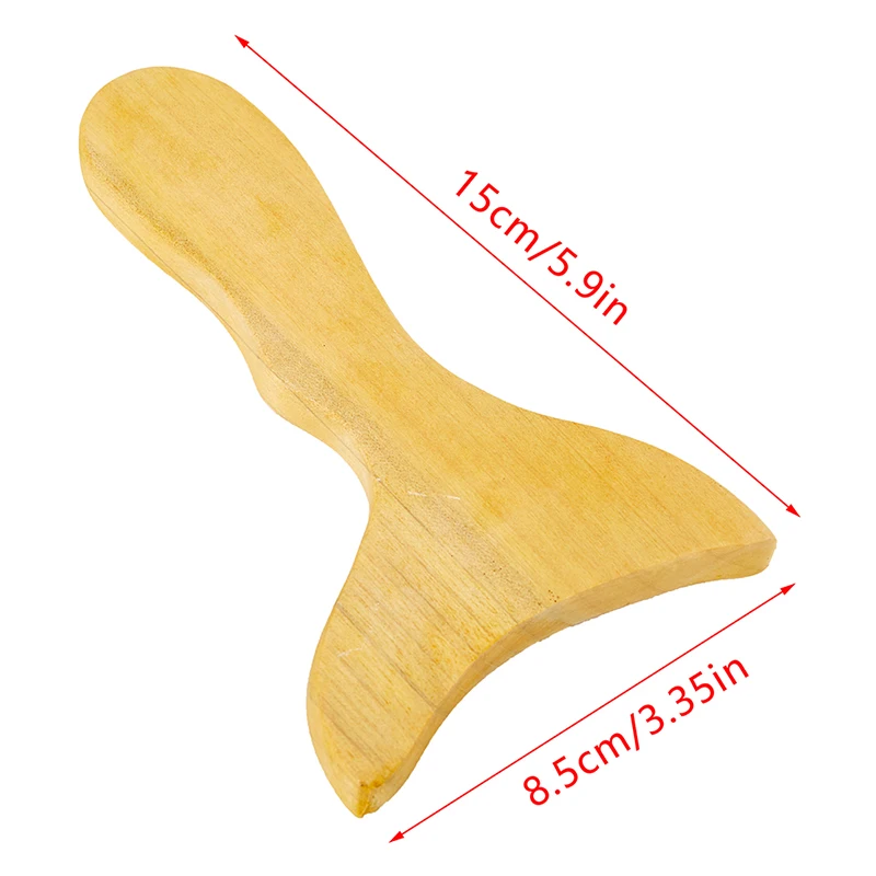 목제 가샤 마사지 압력 요법 스크래핑 보드, 등 목 바디 자오선 준설 침술 보드 스크래퍼 도구, 1PC