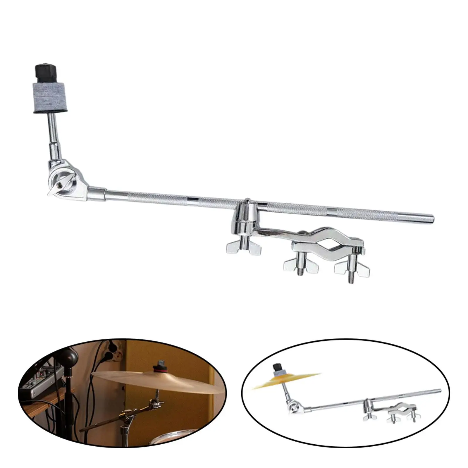 Cymbal Clamp Holder, Adjustable Cymbal Arm Attachment, Drum Set Clamp, Drum