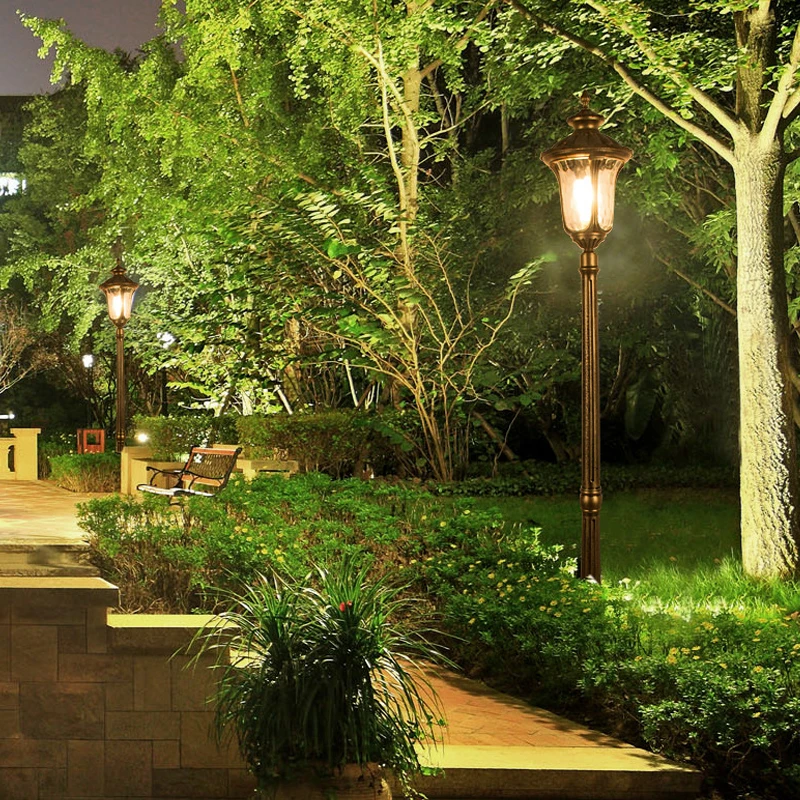 (≈ 1.8M) Outdoor Lawn Lamp European Waterproof Garden Lawn Lamp Outdoor Led Garden Villa Single Aisle High Pole Street Lamp