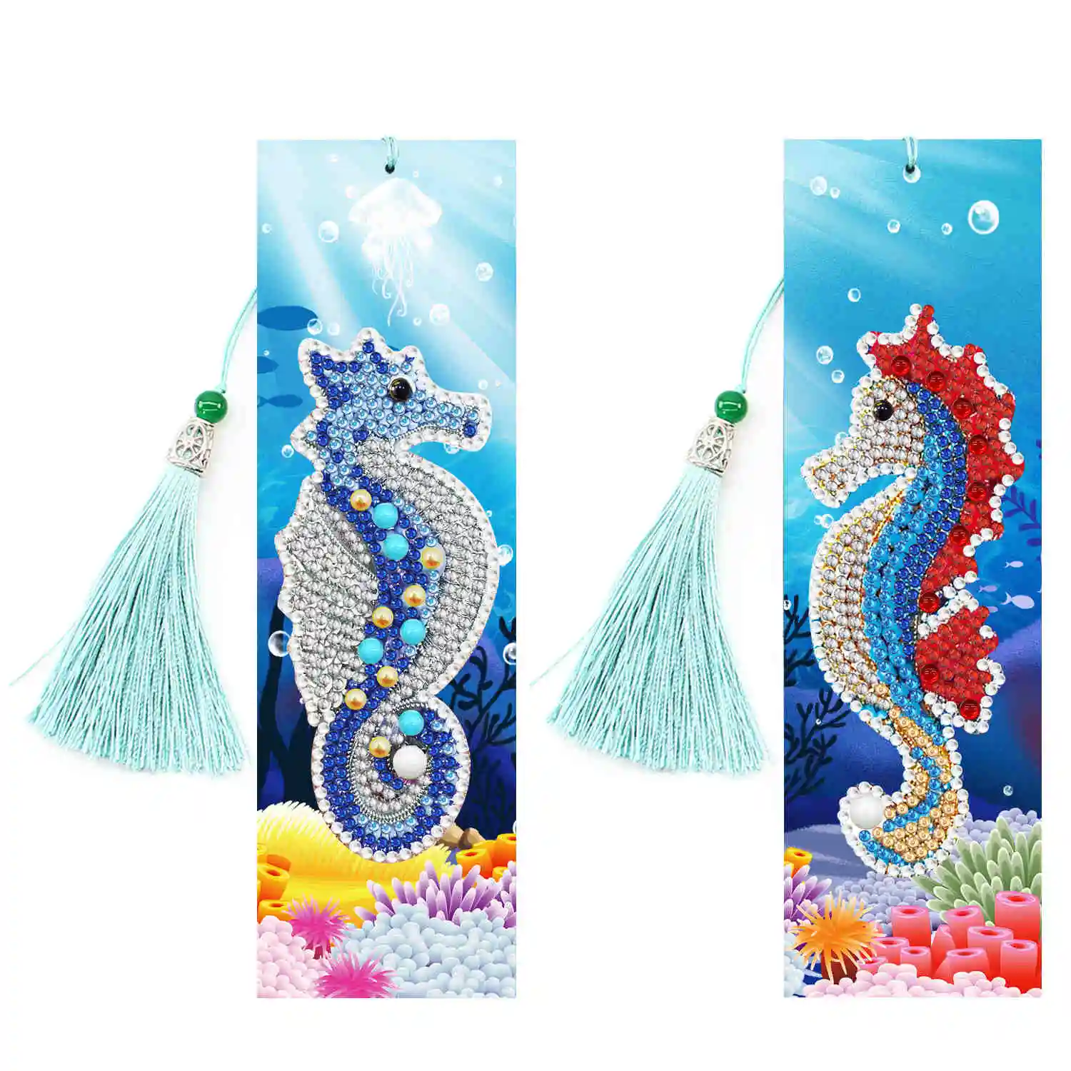 DIY Diamond Painting Bookmarks 5D Special Shaped Diamond Mosaic Leather Tassel Book Marks Diamond Embroidery Cross Stitch Gifts