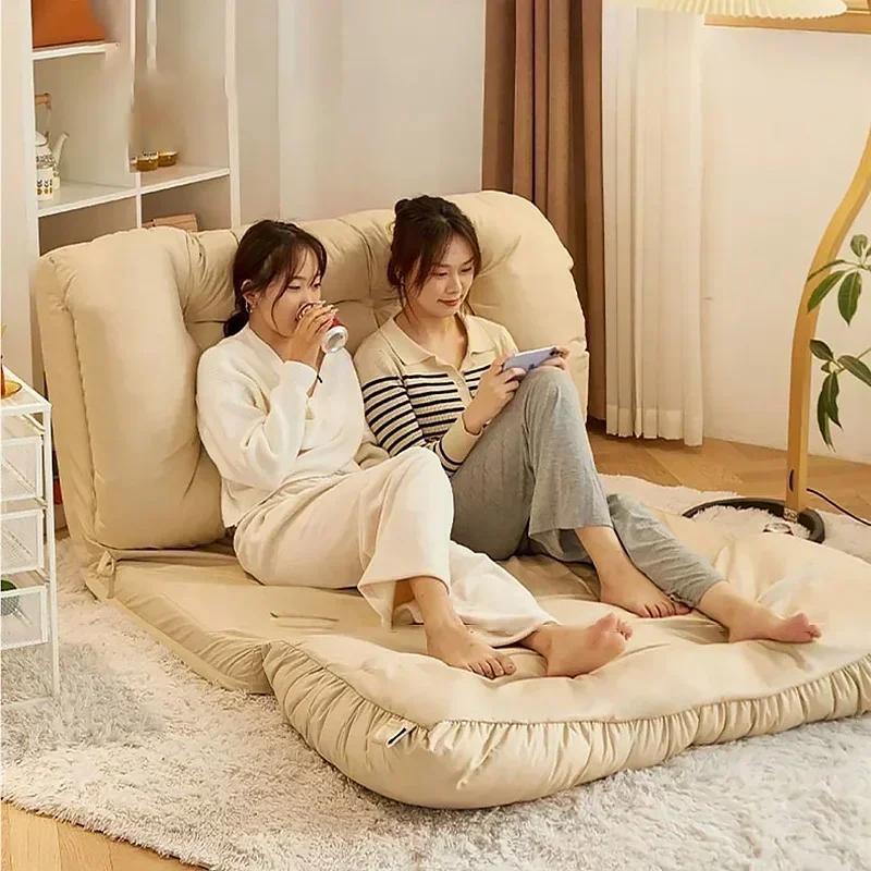 Back Balcony Large Chair Foldable Chair Lounge Sofa Living Room Single Recliner 2025 Foldable Lazy Sofa Bedroom Tatami Sets Bed