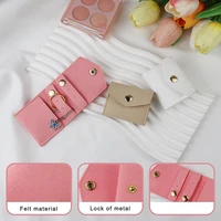 Mini boîte à bijoux, organisateur de rangement fonctionnel, sac à bijoux pliable pour bagues, boucles d'oreilles, colliers, pochettes de voyage 6