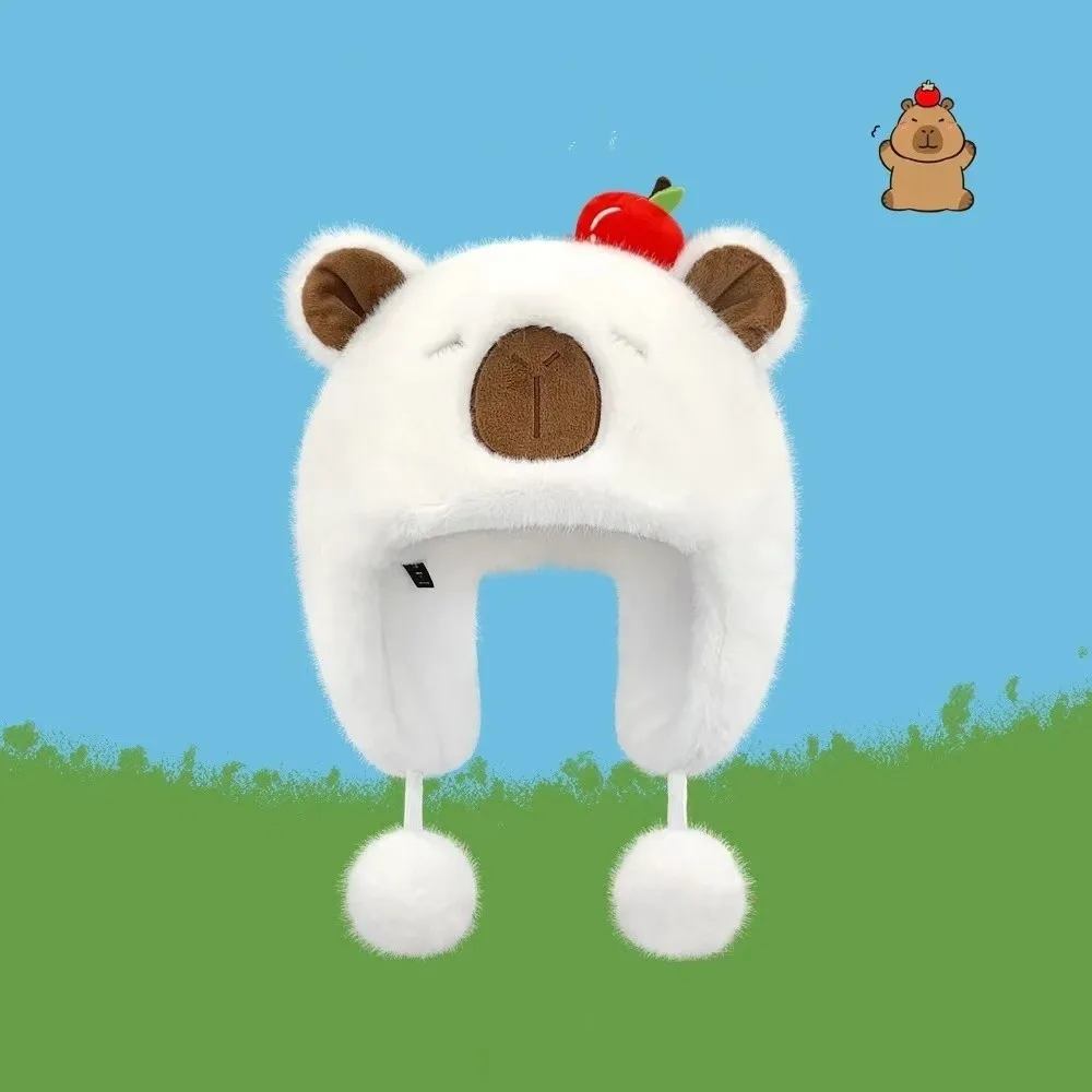 New Windproof Bonnet Cap Warm Coldproof Pullover Hat Fluffy Cartoon Warm Hat Women