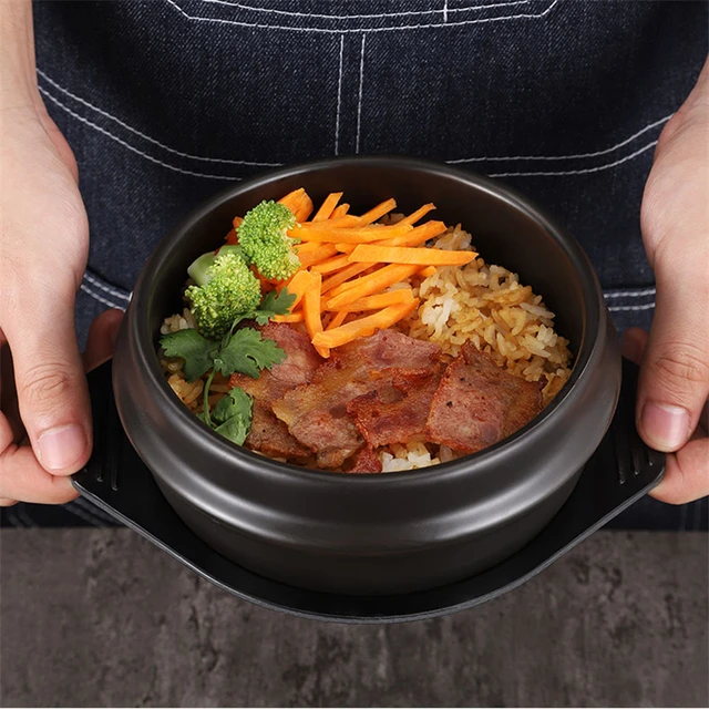 Mixed Rice Stone Pot Korean cuisine casserole High Temperature Potted Rice  Tableware Pots for cooking Soup pot Korean Stone Pot