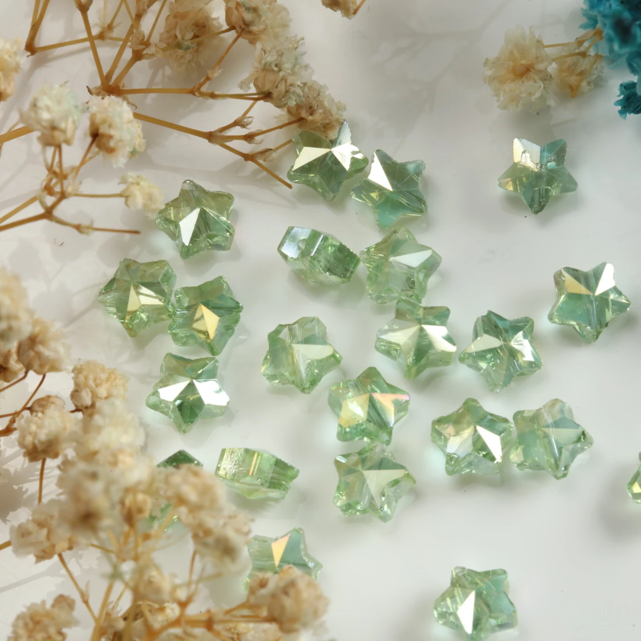 Sparkling Star Glass Beads