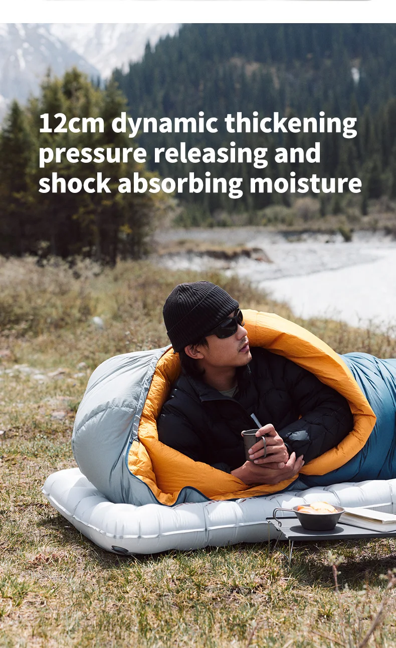 Naturehike Campingmatte R8,8 Hohe R-Wert-Matte Aufblasbare Isomatte Leichte Luftmatratze 20D Nylon TPU Strand Tragbare Matten – Detail 8