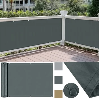 Balcony Privacy Screen Fence Cover UV Protection Weatherproof Shield for Porch, Patio, Yard, Outdoor Pool Railing 1